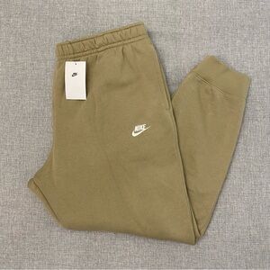 Nike Sportswear Club Fleece Mens 2XL Khaki White Jogger BV2671-247 New